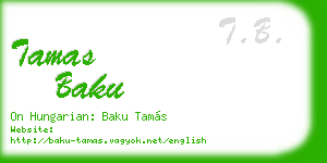 tamas baku business card